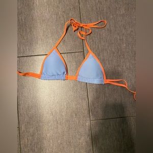 Blue and orange Ardene bikini top